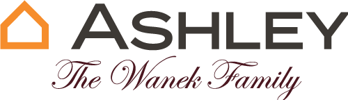Logo featuring an orange house icon, the word "ASHLEY" in bold black letters, and "The Wanek Family & Partners" in elegant cursive below.