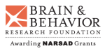 Brain & Behavior Research Foundation logo with orange geometric icon and the text "Awarding NARSAD Grants" underneath, highlighting their commitment as partners in advancing mental health research.