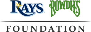 Rays and Rowdies Foundation logo, featuring the team names above "Foundation" in bold capitals, draws inspiration from borderland art and icons and symbols reflecting the vibrant culture of the U.S.-Mexico crossroads.