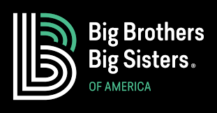 Big Brothers Big Sisters of America logo featuring a stylized "B" design and white text on a black background, symbolizing the strong bond between mentors and partners in youth development.